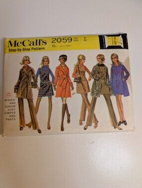 Vintage 1969 McCall’s 2059 Mod Sewing Pattern Uncut